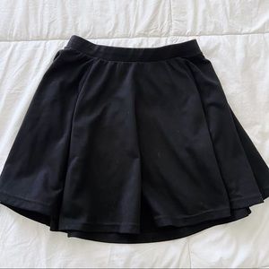 BLACK COTTON TENNIS SKIRT